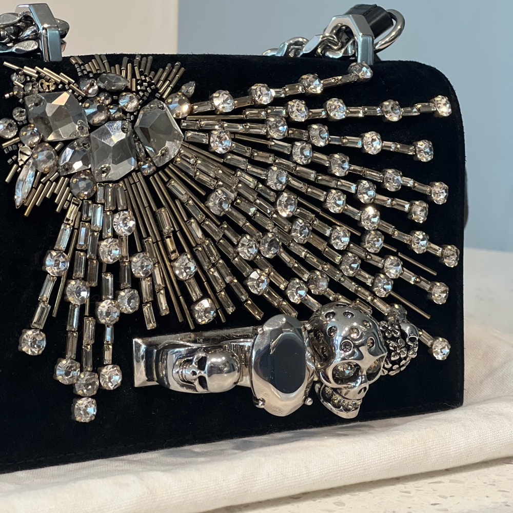 Jeweled Mini Crystal Satchel Bag